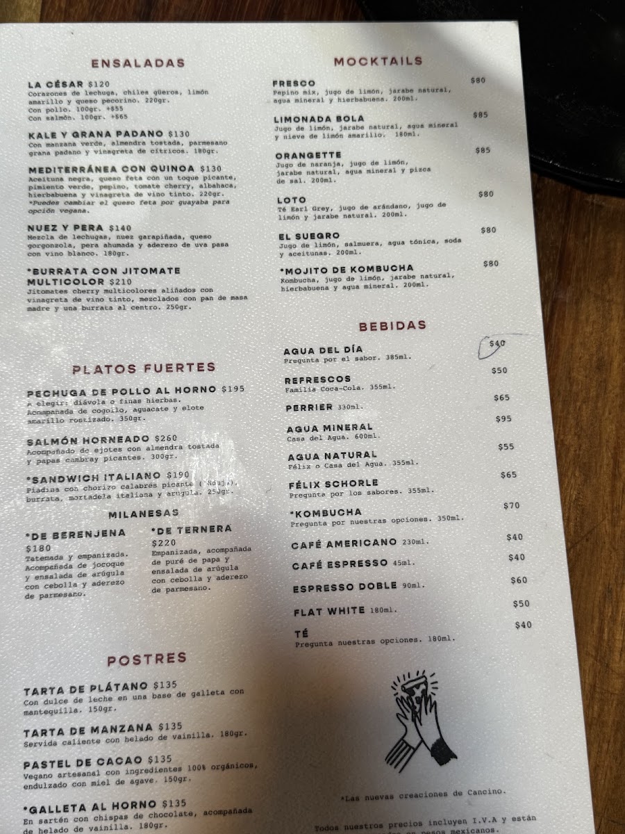 Cancino San Angel Menu - Image 5